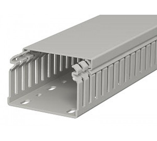 Кабель-канал перфорированный LKV 50x75x2000 мм ПВХ серый RAL7030  6178316  OBO Bettermann