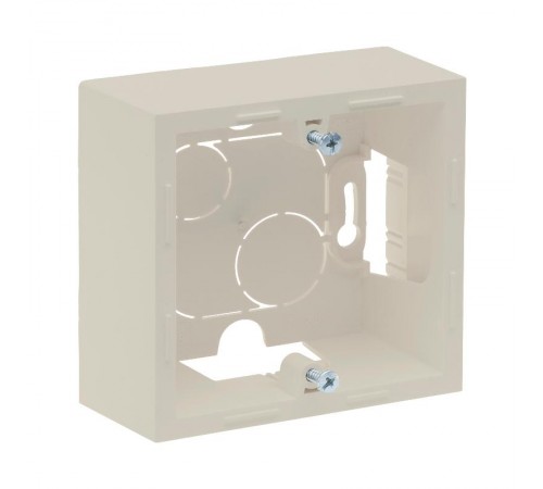 SUNO Коробка для накладного монтажа механизмов серии SUNO 1-постовая. Цвет "Слоновая кость"  721294  Legrand