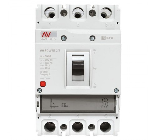 Выключатель автоматический AV POWER-2/3 160А 35kA TR  mccb-23-160-TR-av  EKF