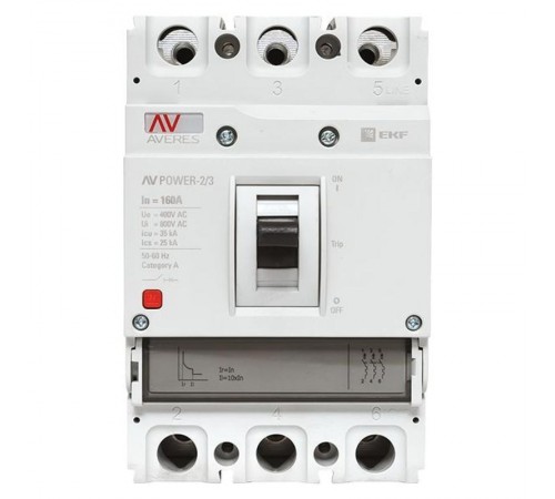Выключатель автоматический AV POWER-2/3 160А 35kA TR  mccb-23-160-TR-av  EKF