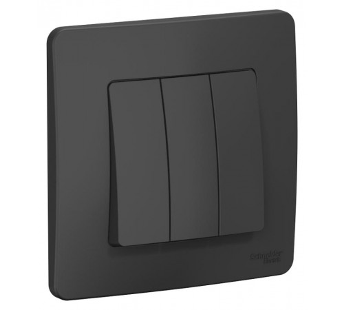 Blanca Антрацит С/У Выключатель 3-клавишный, 10А, 250B  BLNVS100506  SE