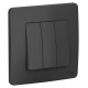 Blanca Антрацит С/У Выключатель 3-клавишный, 10А, 250B  BLNVS100506  SE