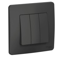 Blanca Антрацит С/У Выключатель 3-клавишный, 10А, 250B  BLNVS100506  SE