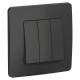 Blanca Антрацит С/У Выключатель 3-клавишный, 10А, 250B  BLNVS100506  SE
