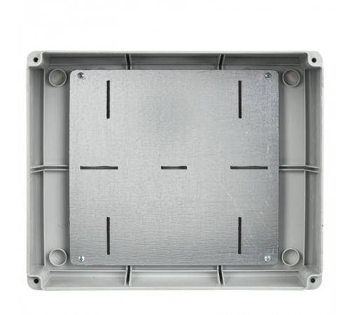 Коробка распределительная КМ41342 для о/п 240х195х90 мм IP55 (RAL7035, монт. плата, кабельные вводы 5 шт)  UKO10-240-195-090-K52-55  IEK