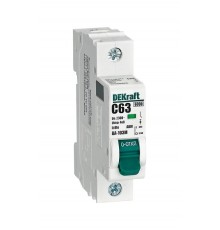 Выключатель автоматический без теплозащиты однополюсный ВА-103М 1P 63А характеристика C 6кА  12508DEK  Dekraft