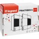 Practibox S Пластиковый щиток Навесной 1X4 Белая дверь  134604  Legrand