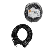 Удлинитель-шнур силовой народный ПВС 3500 Вт б/з, 20м, штепс. гнездо SQ1307-0272  TDM