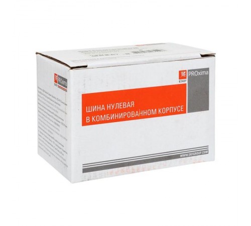 Шина "0" N (6x9мм) 6 отв. латунь синий нейл. корп. комбинир. розн. стикер  sn0-63-06-dn-r  EKF