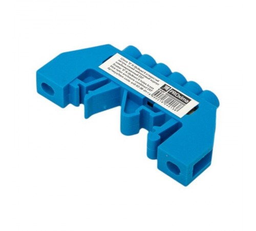 Шина "0" N (6x9мм) 6 отв. латунь синий нейл. корп. комбинир. розн. стикер  sn0-63-06-dn-r  EKF