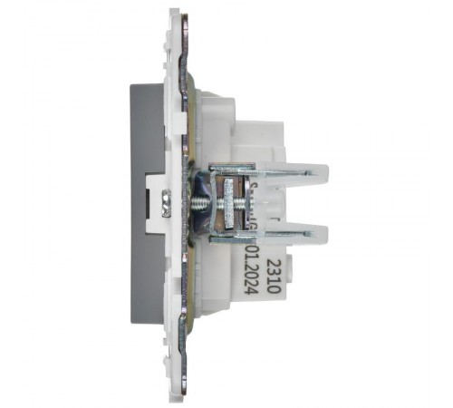 SKANDY Розетка без з/к с з/ш 10А SK-R01Gr серый  SK-R13-10-K03  IEK