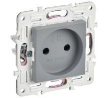 SKANDY Розетка без з/к с з/ш 10А SK-R01Gr серый  SK-R13-10-K03  IEK