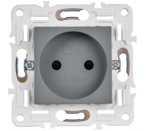 SKANDY Розетка без з/к с з/ш 10А SK-R01Gr серый  SK-R13-10-K03  IEK