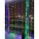Гирлянда светодиодная  Дождь/Занавес 1,8 м*1,5 м мультиколор 8 режимов,  ENIZ-01M  , 220V, IP20 (60/720)  Б0041900  ЭРА