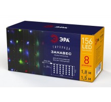 Гирлянда светодиодная  Дождь/Занавес 1,8 м*1,5 м мультиколор 8 режимов,  ENIZ-01M  , 220V, IP20 (60/720)  Б0041900  ЭРА