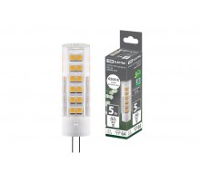 Лампа светодиодная G4-5 Вт-AC/DC 12 В-6500 К, SMD, 16x57 мм  SQ0340-0215  TDM