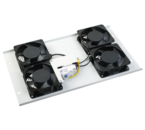 Потолочная вентиляторная панель с термостатом, 2 вентилятора, черная  FM05-22  ITK