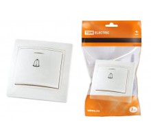 Кнопка звонковая с подсветкой 6А белая "Таймыр"   SQ1814-0010  TDM