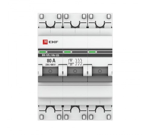 Выключатель нагрузки 3P 80А ВН-125 PROxima  SL125-3-80-pro  EKF (замена - S1253080)