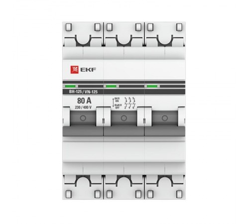 Выключатель нагрузки 3P 80А ВН-125 PROxima  SL125-3-80-pro  EKF (замена - S1253080)