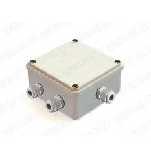 Коробка распределительная наружного монтажа с гладкими стенками 100х100х50мм, IP55, в комплекте с кабельными вводами PG9 -5шт, (40шт)