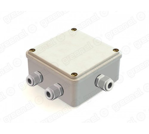 Коробка распределительная наружного монтажа с гладкими стенками 100х100х50мм, IP55, в комплекте с кабельными вводами PG9 -5шт, (40шт)