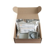 Коробка распределительная двухкомпонентная (HF) с компаундом и с 4-кл. зажимами, сечение до 1,5 мм, 80х80х40 серая IP68 PR80.0174  Промрукав