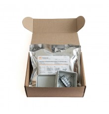 Коробка распределительная двухкомпонентная (HF) с компаундом и с 4-кл. зажимами, сечение до 1,5 мм, 80х80х40 серая IP68 PR80.0174  Промрукав