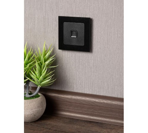 Стокгольм Механизм Розетки RJ-45 1-местной черный PROxima  EZK01-035-10  EKF