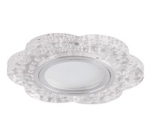 Светильник точечный встраиваемый под лампу, с LED подсветкой CD954 15LED*2835 SMD RGB, MR16 50W G5.3, "цветок", прозрачный  32540  FERON