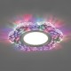 Светильник точечный встраиваемый под лампу, с LED подсветкой CD954 15LED*2835 SMD RGB, MR16 50W G5.3, "цветок", прозрачный  32540  FERON