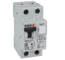 Выключатель автоматический дифференциального тока АВДТ32-22C16-A-УХЛ4 2п 16А C 30мА тип A  228065  КЭАЗ