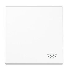 Клавиша для  выключателя с символом "свет"; белая  LS990LWW  Jung
