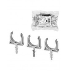 Крепеж-клипса для трубы 32 мм с дюбелем (25 шт.) серая   SQ0405-0094  TDM