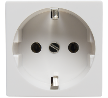 Розетка электрическая 2К+З (белая) без шторок  200001  SPL