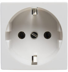 Розетка электрическая 2К+З (белая) без шторок  200001  SPL