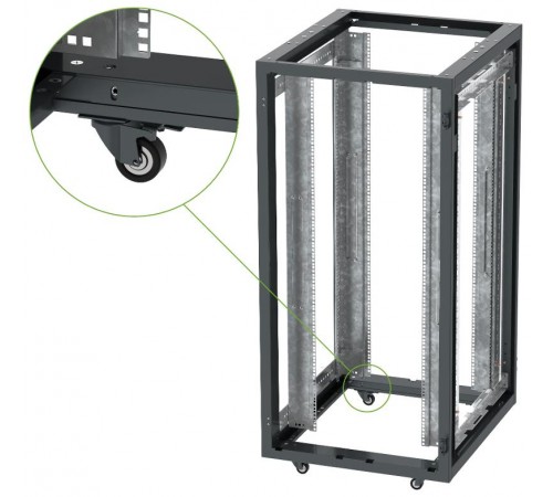 ITK LINEA S Компл. роликов для шкафа шир. 750мм чер.  LS-SRS05-750  ITK