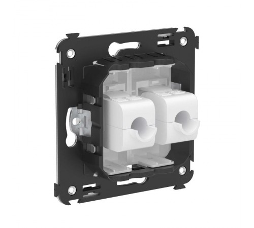 Компьютерная розетка RJ-45 без шторки в стену, кат.5е двойная, "Avanti", "Белое облако"  4400664  DKC