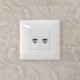Компьютерная розетка RJ-45 без шторки в стену, кат.5е двойная, "Avanti", "Белое облако"  4400664  DKC