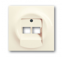 Плата центральная (накладка) для 2-постовой телекоммуникационной розетки , серия impuls, цвет слоновая кость  1753-0-0083   2CKA001753A0083  ABB