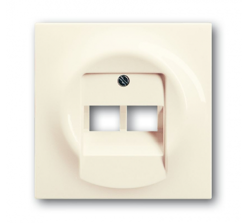 Плата центральная (накладка) для 2-постовой телекоммуникационной розетки , серия impuls, цвет слоновая кость  1753-0-0083   2CKA001753A0083  ABB