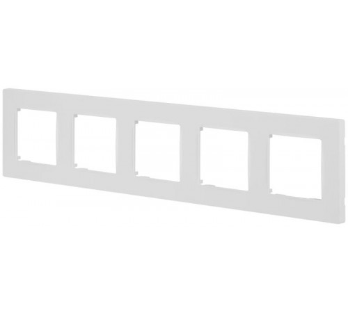 Рамка для розеток и выключателей  Серия 12 12-5205-01М на 5 поста, Классик, белый матовый  Б0067766  ЭРА