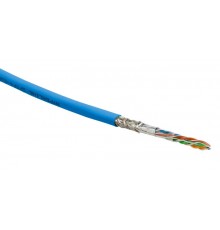 SFUTP4-C5E-S24-IN-PVC-BL-305 (305 м) Кабель витая пара SF/UTP, категория 5e, 4 пары(24 AWG),одножил.(solid) PVC  392840  Hyperline