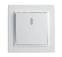 Переключатель 1-клавишный STEKKER PSW10-9005-01, 250В, 10А, серия Эрна, белый  39617  STEKKER