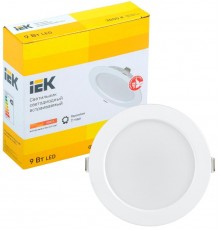 Светильник светодиодный ДВО 1612 белый круг 9Вт 3000К IP20  LDVO0-1612-09-3000-K01  IEK