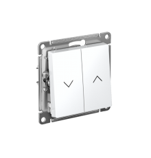 AtlasDesign Белый Выключатель 2-клавишный Жалюзи, 10А, механизм  ATN000119  SE