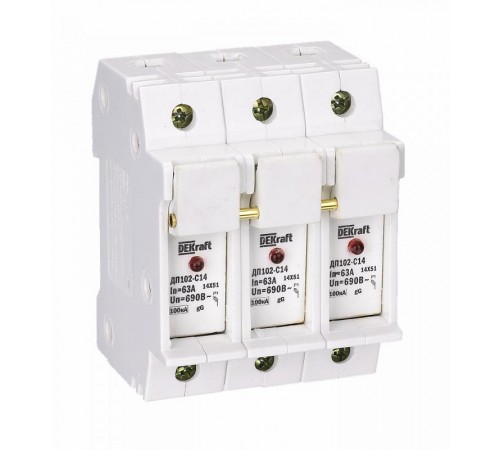 Держатель предохранителя типа C14 со светодиодной и  21388DEK  DEKraft