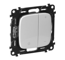 Valena ALLURE DIY Сл.кость Светорегулятор кнопочный универ. 400Вт без нейтрали.С лиц. пан..  752762  Legrand