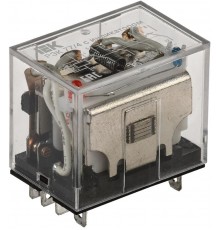 Реле РЭК77/4(LY4) с индикацией 10А 12В АC   RRP10-4-10-012A-LED  IEK
