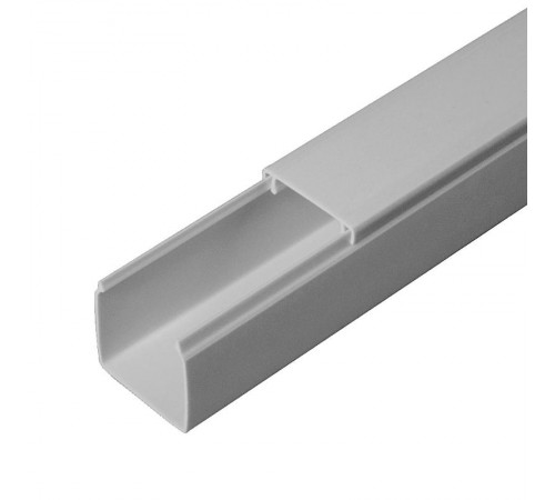 Кабель-канал серый RAL 7035 25х25 (48м/уп) 2-й замок в п/э   PR03.0073  ПРОМРУКАВ
